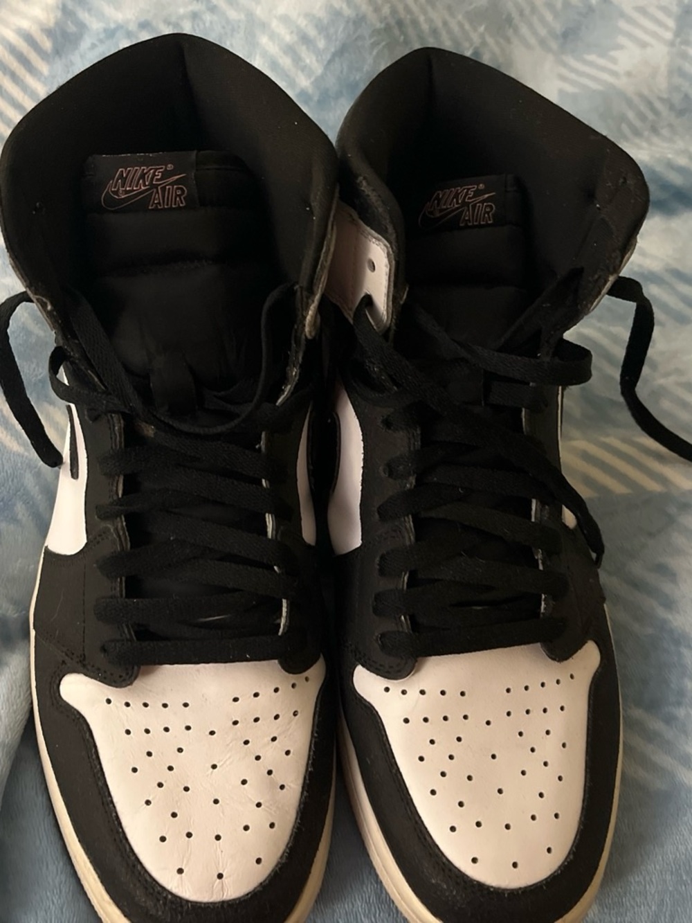 Nike Black and White High-Top Sneakers